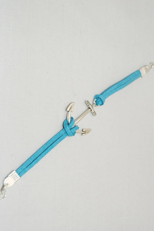 Armband anker blauw