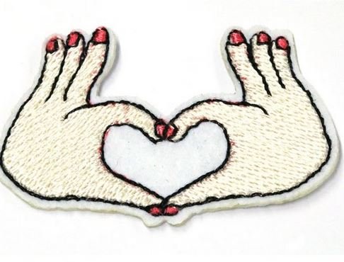 Jeans Patch Hands with Heart