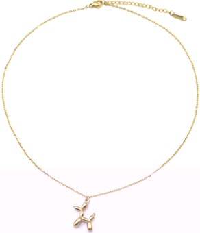 ketting fijn Balloon Dog st-steel goud