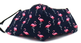 Mondkapje Flamingo blauw-roze