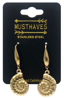 Oorbellen Ammoniet st-steel goud 2