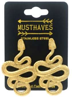 Oorbellen Slang stainless-steel goud 2