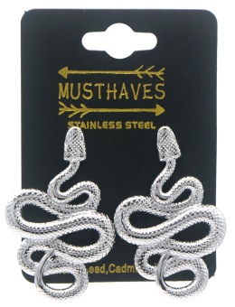 Oorbellen Slang stainless-steel zilver 2