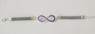 Armband Infinity paars-strass 2
