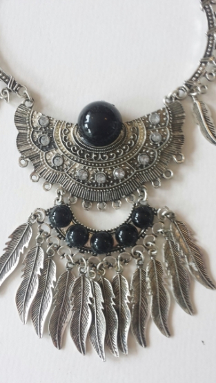 Ketting Boho Feathers zilver