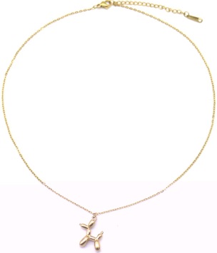 ketting fijn Balloon Dog st-steel goud