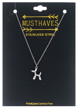 ketting fijn Balloon Dog st-steel zilver 3