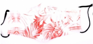 mondkapje katoen bloemen-print roze