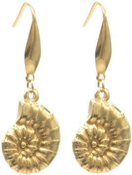 Oorbellen Ammoniet st-steel goud