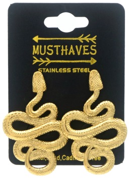 Oorbellen Slang stainless-steel goud 2