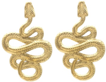 Oorbellen Slang stainless-steel goud